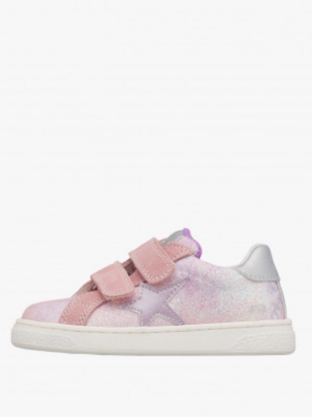 NWT NATURINO PINN VL. Leather and suede sneakers in Pink-Lilac